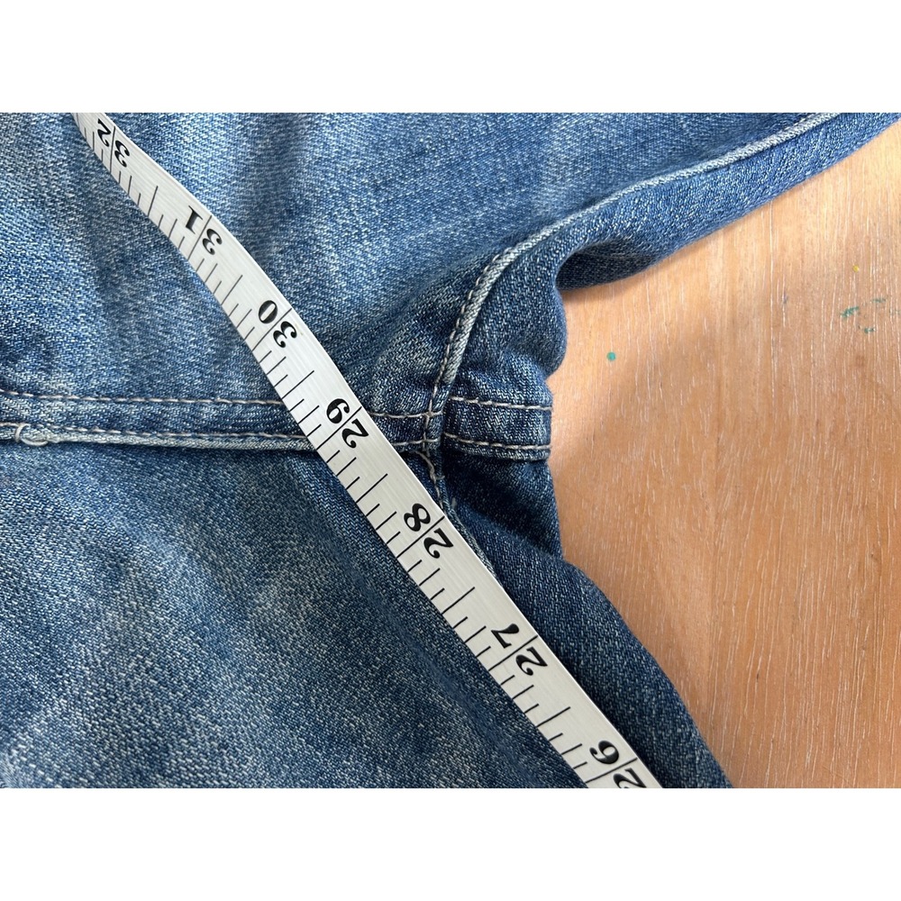 Guess Ultra Slim McCrae Fit Mens Blue Medium Wash Denim Jeans 40x32 VTG Style - Picture 10 of 11